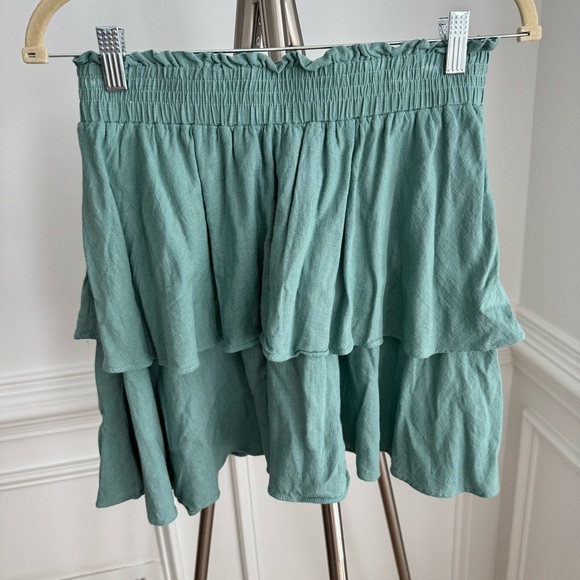 Princess Polly Dresses & Skirts - Princess Polly Teal Boho Mini Skirt Size 12